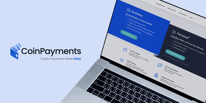 coinpayments website on laptop